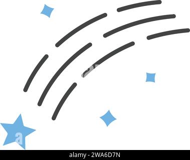 Shooting Star icon vector image. Stock Vector