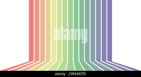 Vibrant vertical lines creating 3D illusion, ideal for corporate presentations, data representation, and volume visualization Stock Vector