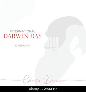 International Darwin Day of Science and Humanism background template design. Vector illustration Stock Vector