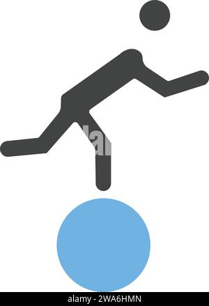 Walking on Ball icon vector image. Stock Vector