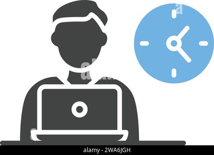 Working Time icon vector image. Stock Vector