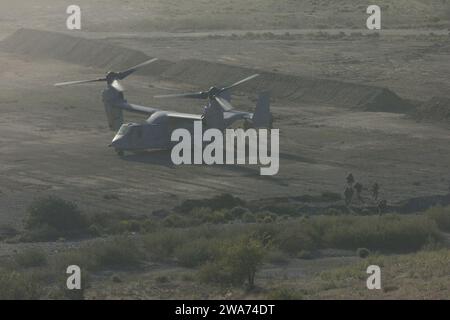 US military forces. 151027OQ277-050 DOGANBEY, Turkey (Oct. 27, 2015) U.S. Marines assigned to Golf Company, Battalion Landing Team 2/6, 26th Marine Expeditionary Unit, disembark from an MV-22B Osprey, assigned to Marine Medium Tiltrotor Squadron 162 (Reinforced), 26th MEU, during a joint amphibious assault as part of exercise Egemen 2015 in Doganbey, Turkey, Oct. 27. Egemen is a Turkish-led and hosted amphibious exercise designed to increase tactical proficiencies and interoperability among participants. The 26th Marine Expeditionary Unit is deployed to the 6th fleet area of in support of U.S. Stock Photo