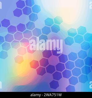 Abstract  background with hexagon shapes Stock Vector