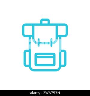 Camping survival backpack icon. From blue icon set. Stock Vector
