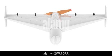 Kamikaze drone, front view. 3D rendering isolated on white background Stock Photo