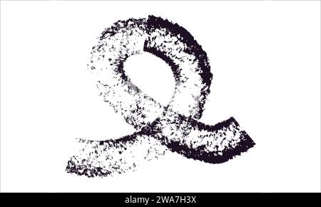 paint brush stroke. Hand drawn grunge squiggle element. black, white icon in flat style of curved and wavy lines. Chaotic ink brush scribble for decor Stock Vector