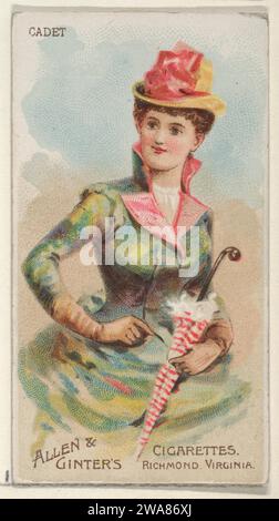 Cadet, from the Parasol Drills series (N18) for Allen & Ginter Cigarettes Brands 1963 by Allen & Ginter Stock Photo
