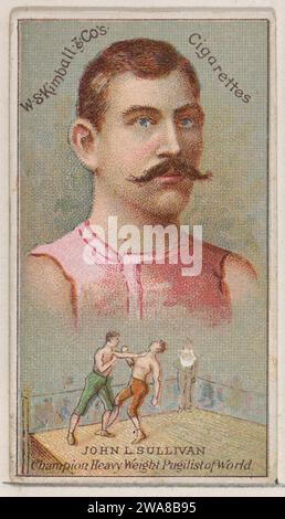 John L. Sullivan, Champion Heavy Weight Pugilist of the World, from the Champions of Games and Sports series (N184, Type 1) issued by W.S. Kimball & Co. 1963 by W.S. Kimball & Co. Stock Photo