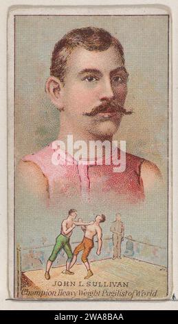 John L. Sullivan, Champion Heavy Weight Pugilist of the World, from the Champions of Games and Sports series (N184, Type 2) issued by W.S. Kimball & Co. 1963 by W.S. Kimball & Co. Stock Photo