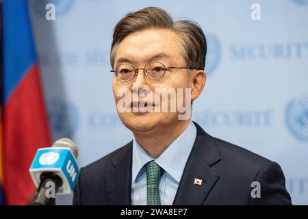 Joonkook Hwang, Permanent Representative of the Republic of Korea poses ...