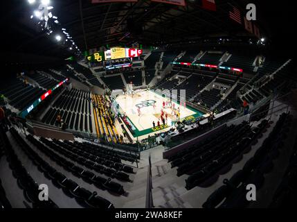 Waco, Texas, USA. 2nd Jan, 2024. Stock photo of the new basketball court before the NCAA Basketball game between the Cornell Big Red and Baylor Bears at Foster Pavilion in Waco, Texas. Matthew Lynch/CSM/Alamy Live News Stock Photo