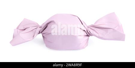 Pink Candy Rapper Tasty candy in pink wrapper isolated on white Stock Photo - Alamy