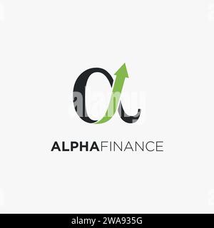 Growth Alpha Finance Logo icon vector template on white background Stock Vector