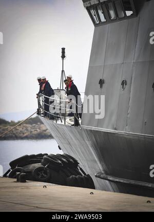 US Navy Sailors assigned to the Navy's newest Arleigh Burke-class ...