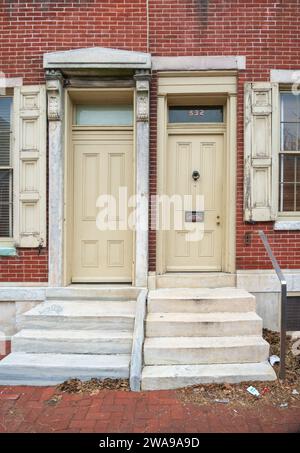 The Exterior of Edgar Allan Poe National Historic Site in Philadelphia, Pennsylvania, USA Stock Photo