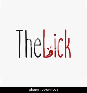 wordmark lick of tongue logo vector template on white background Stock Vector
