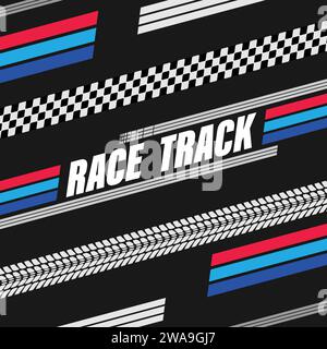 Sport flags lines black background Stock Vector