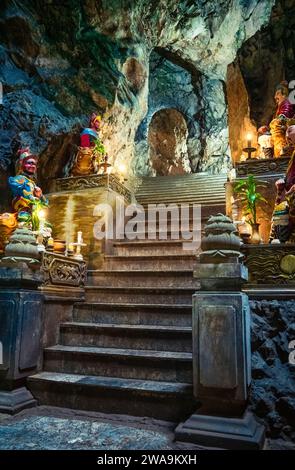 Stairway in Huyen Khong Cave on the Marble Mountain in Vietnam Stock Photo