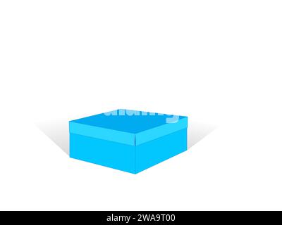 Box With Lid, 3d Box, Vector File Stock Vector