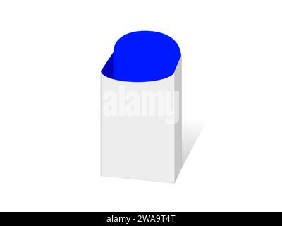 French Fry Box, Party Favour Box Die line Template, Editable Vector File. Stock Vector