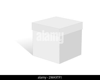 Gift Box, Box With Lid, Die line Template, Editable Vector File. Stock Vector