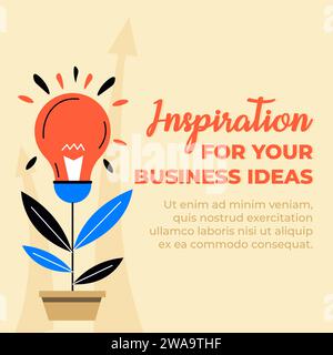 Inspiration for business ideas, promo banners Stock Vector