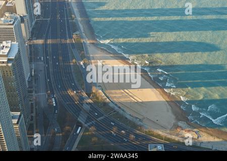 CHICAGO, IL - CIRCA MARCH, 2016: view from John Hancock Center. Chicago is a major city in the United States of America. Stock Photo