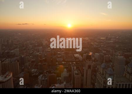 CHICAGO, IL - CIRCA MARCH, 2016: view of Chicago from John Hancock Center. Chicago is a major city in the United States of America. Stock Photo