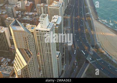 CHICAGO, IL - CIRCA MARCH, 2016: view of Chicago from John Hancock Center. Chicago is a major city in the United States of America. Stock Photo