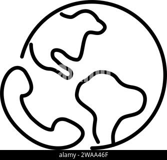 International call centre. Global company client support. Pixel perfect icon Stock Vector