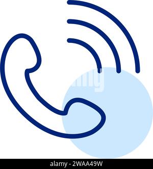 Phone call. Pixel perfect, editable stroke Stock Vector