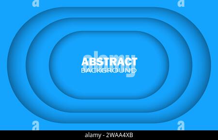 Abstract blue background style paper cut Vector illustration Stock Vector