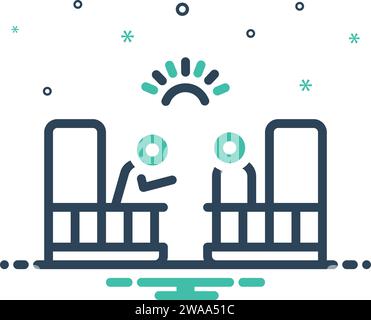 Neighbor icon Vector symbol or sign set collection in black and white ...