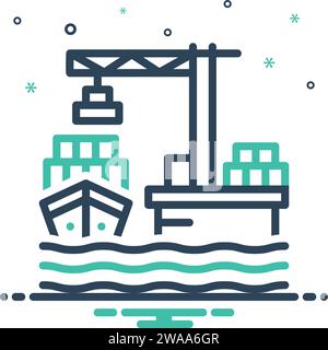 Icon for ports,seaport Stock Vector