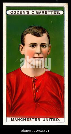manchester united cigarette Manchester United - Vintage Cigarette Card Illustration Stock Photo