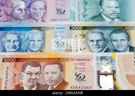 Jamaican money - dollar a business background Stock Photo