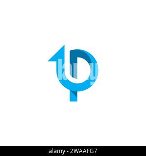 UP Logo Simple and Clean Design. Letter UP Icon Stock Vector