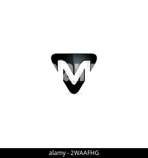 VM logo simple and clean design Stock Vector