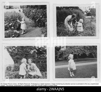 Queen Margrethe II of Denmark. Pictured with her mother 1941. Stock Photo