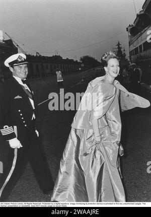 Queen Margrethe of Denmark. Here with her husband Prince Henrik of Denmark 1979. Stock Photo