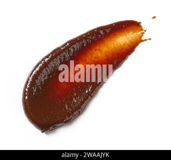 barbecue sauce isolated on white background, top view Stock Photo