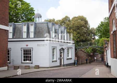 Views of Cathedral Close in Exexter, Devon in the UK Stock Photo