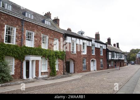 Views of Cathedral Close in Exexter, Devon in the UK Stock Photo