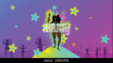 woman dancing samba at carnival party Stock Vector Image & Art - Alamy