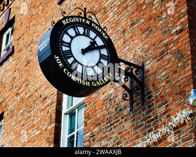Clock on Register House former registry and court house housing the Joe Cornish Gallery Northallerton North Yorkshire England Stock Photo