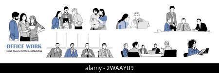 Team work business concept illustration vector art Stock Vector