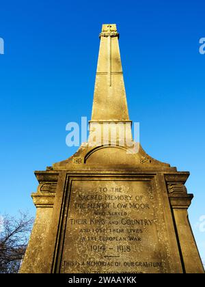 War memorial in Low Moor Bradford West Yorkshire England Stock Photo