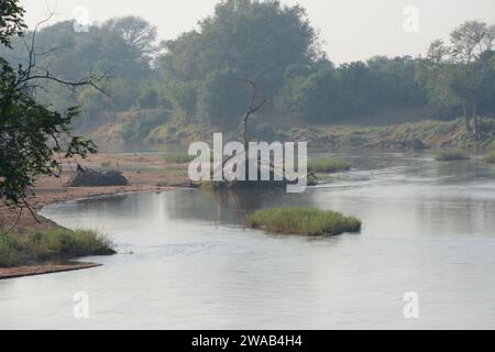 The mighty Limpopo river in Kruger National Park, South Africa. Stock Photo