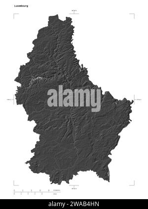 Shape of a Bilevel elevation map with lakes and rivers of the ...