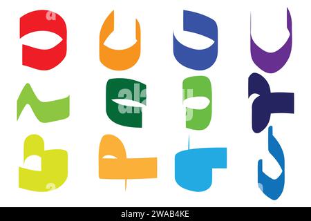 Set of hand drawn doodle shape design and infographics vector. Stock Vector